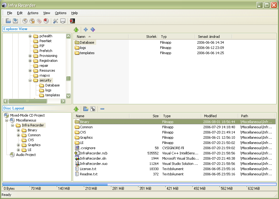 InfraRecorder (x32bit) freeware screenshot